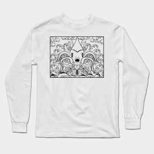 Squid & Kimono Girl Long Sleeve T-Shirt